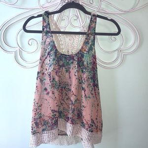 Crochet 💐 detail flowy summer tank